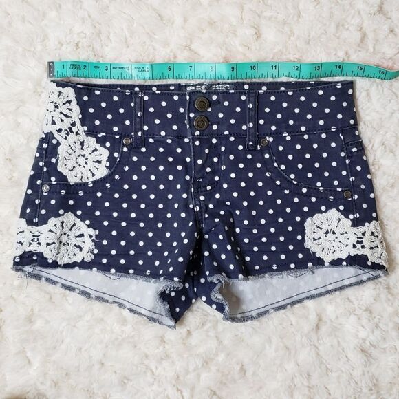 Hot Kiss Shorts Navy Polkadot & Lace - Picture 10 of 10